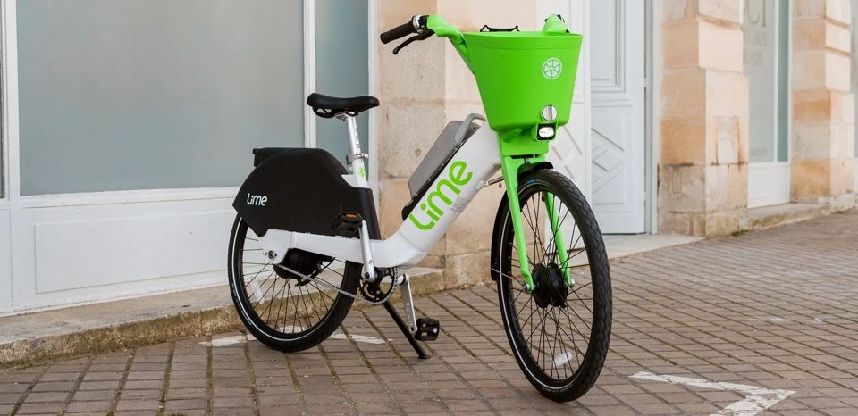 A Lime bike sharing bike