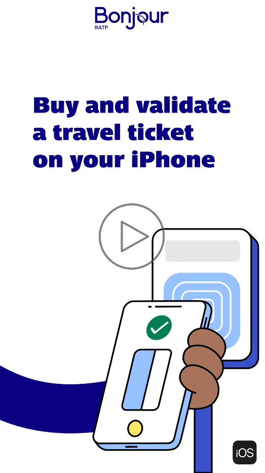 Buy your travel tickets on your phone with the Bonjour RATP app (iOS)