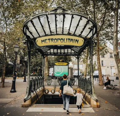 Illustration of the metro station Abbesses