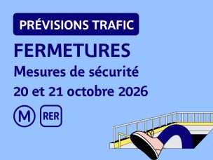 Mesures de sécurité les 20 et 21 octobre 2026 : fermetures de stations