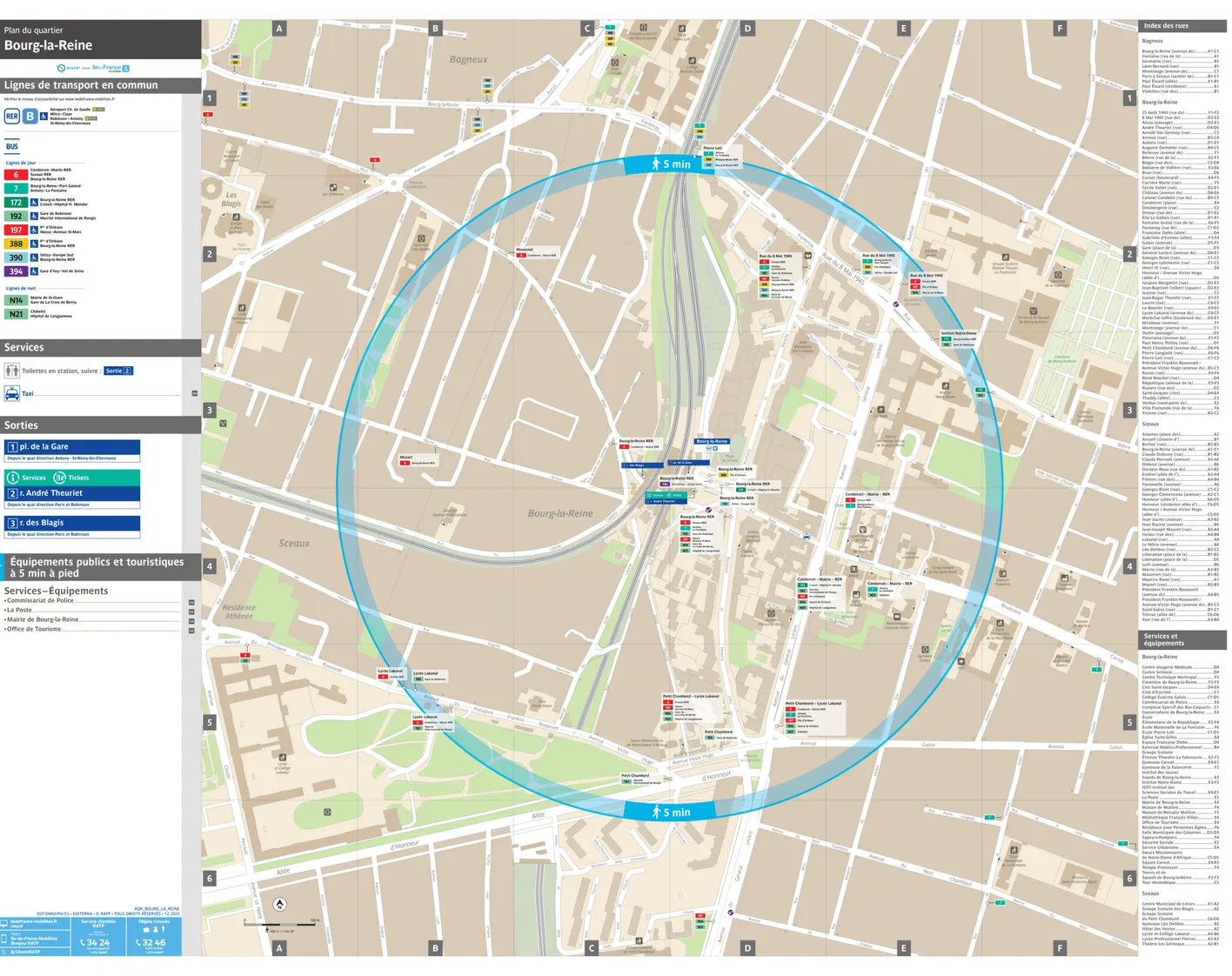 Reine R Map Access Bourg-la-Reine (RER) | Bonjour RATP