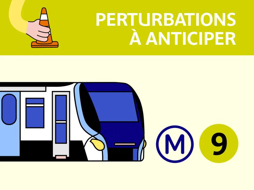 Perturbations à anticiper sur la ligne de métro 9
