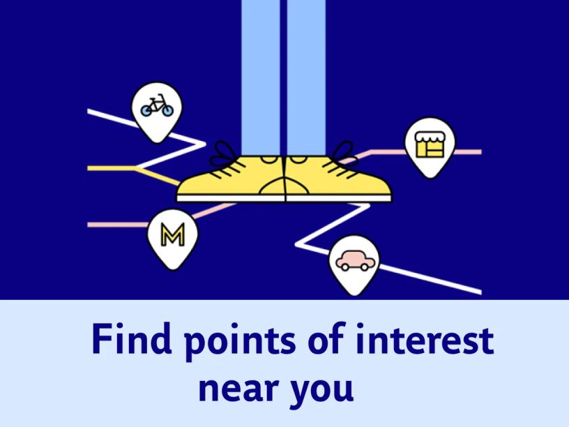 Easily find a business or service near you on the Bonjour RATP app