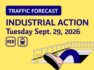 Strike action Tuesday, September 29, 2026: disrupted service on RER and Transilien lines