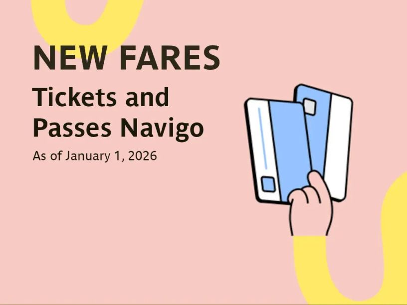 Tickets and Passes Navigo : new fares 2026