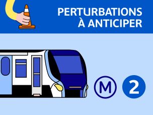 Perturbations à anticiper sur la ligne de métro 2