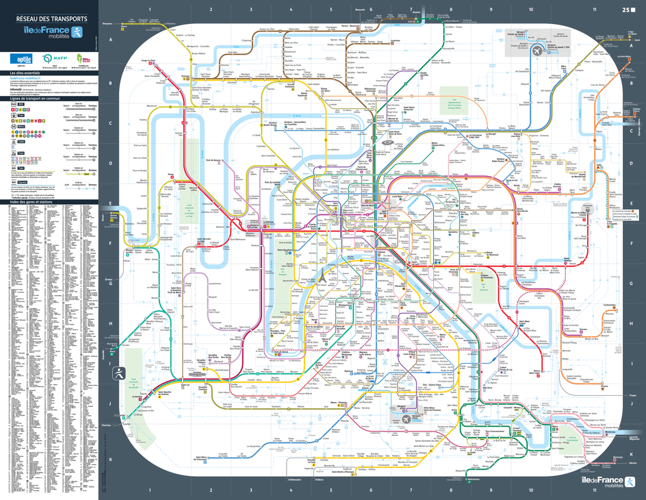Regional transport network map