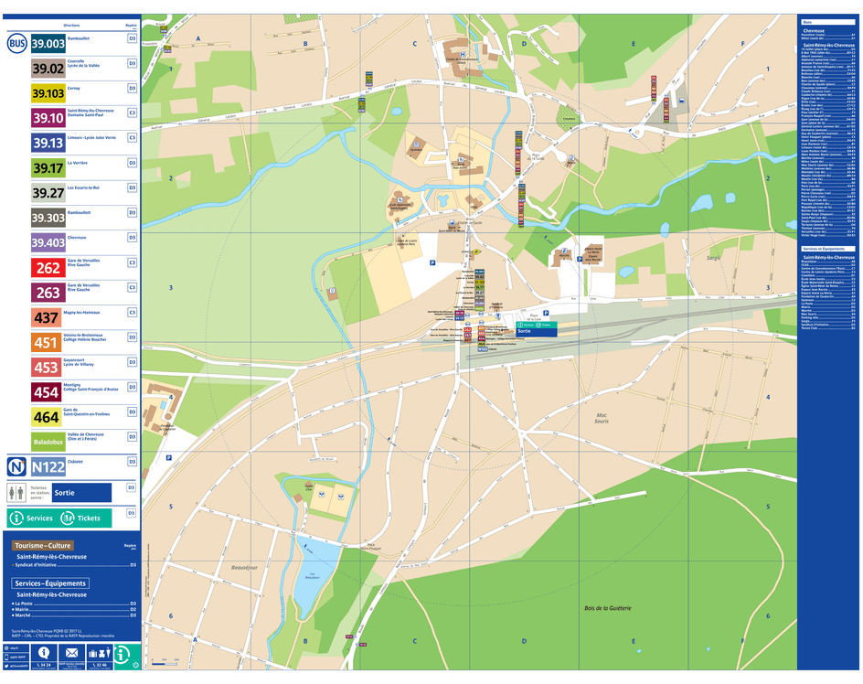 Plan de quartier autour de la gare Saint-Rémy-lès-Chevreuse