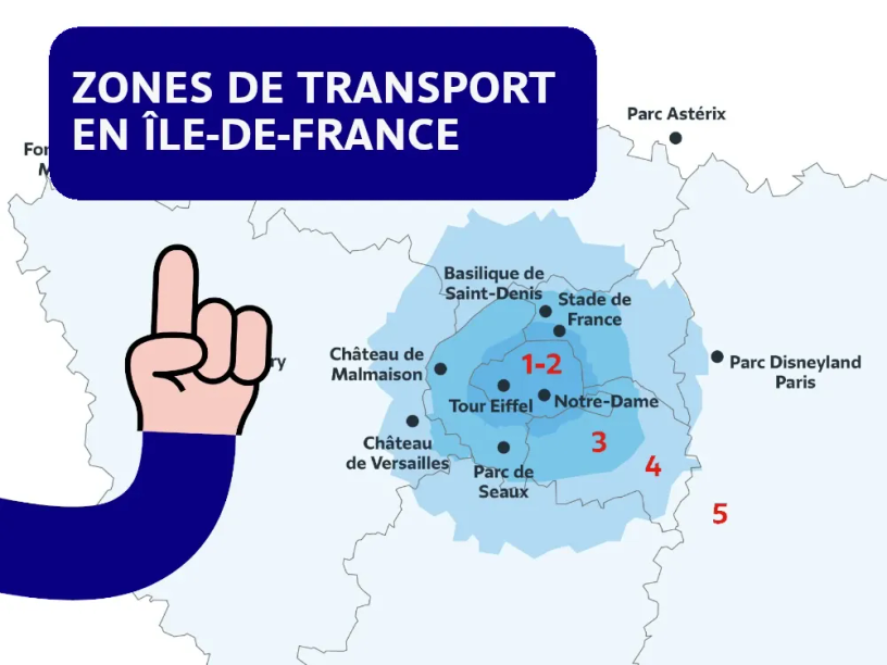 Zones de transport en Île-de-France