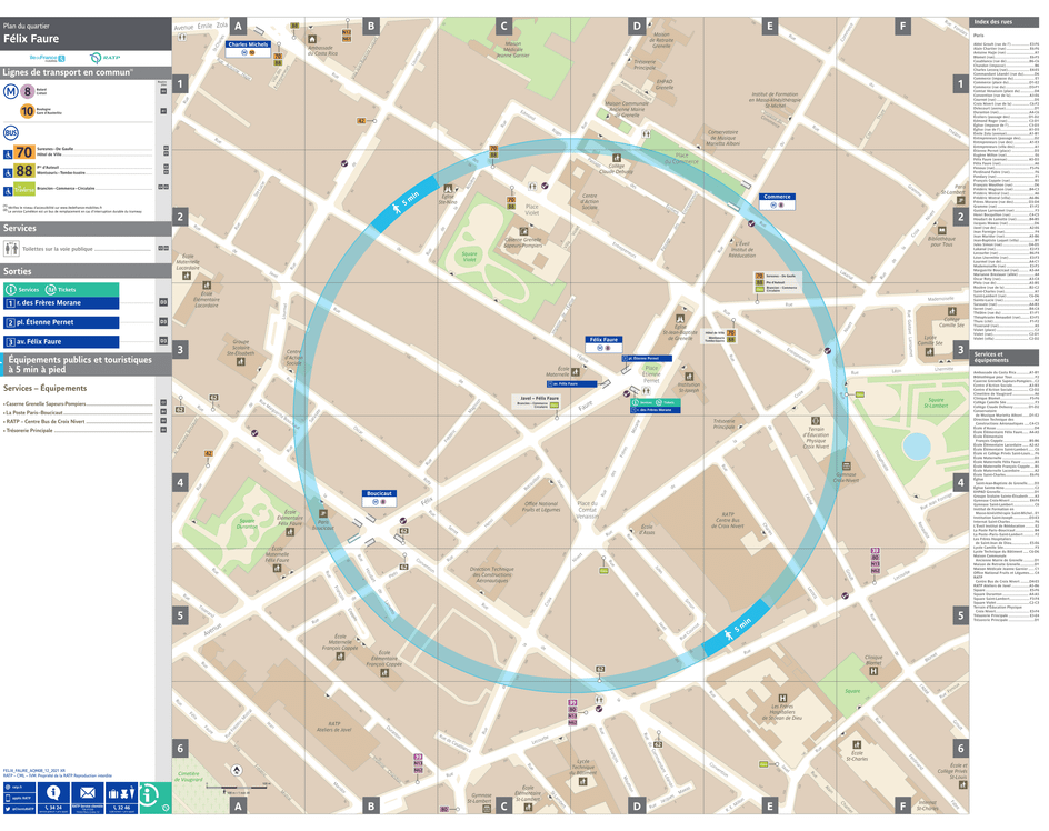 Map L Filex Subway Félix Faure | Bonjour RATP