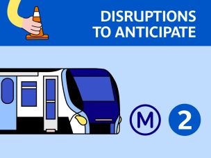 Disruptions to anticipate on metro line 2