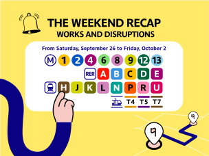 The Weekend Recap: works and disruptions for the next 7 days (September 26 to October 2)