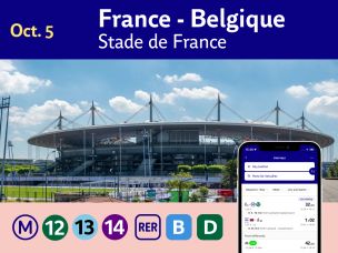 France-Belgium at the Stade de France: how to get there by public transport?