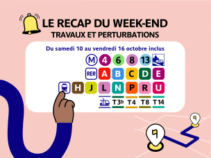 e Récap du WE : travaux et perturbations des 7 prochains jours (10 octobre au 16 octobre)