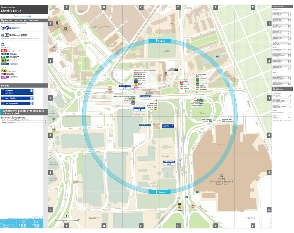 Plan de quartier autour de l'arrêt de tramway Chevilly-Larue