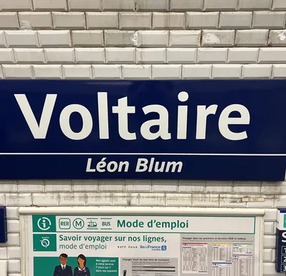 Illustration of the metro station Voltaire