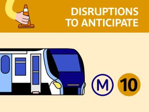 Metro line 10 works: dates, times and alternatives from October to December 2026
