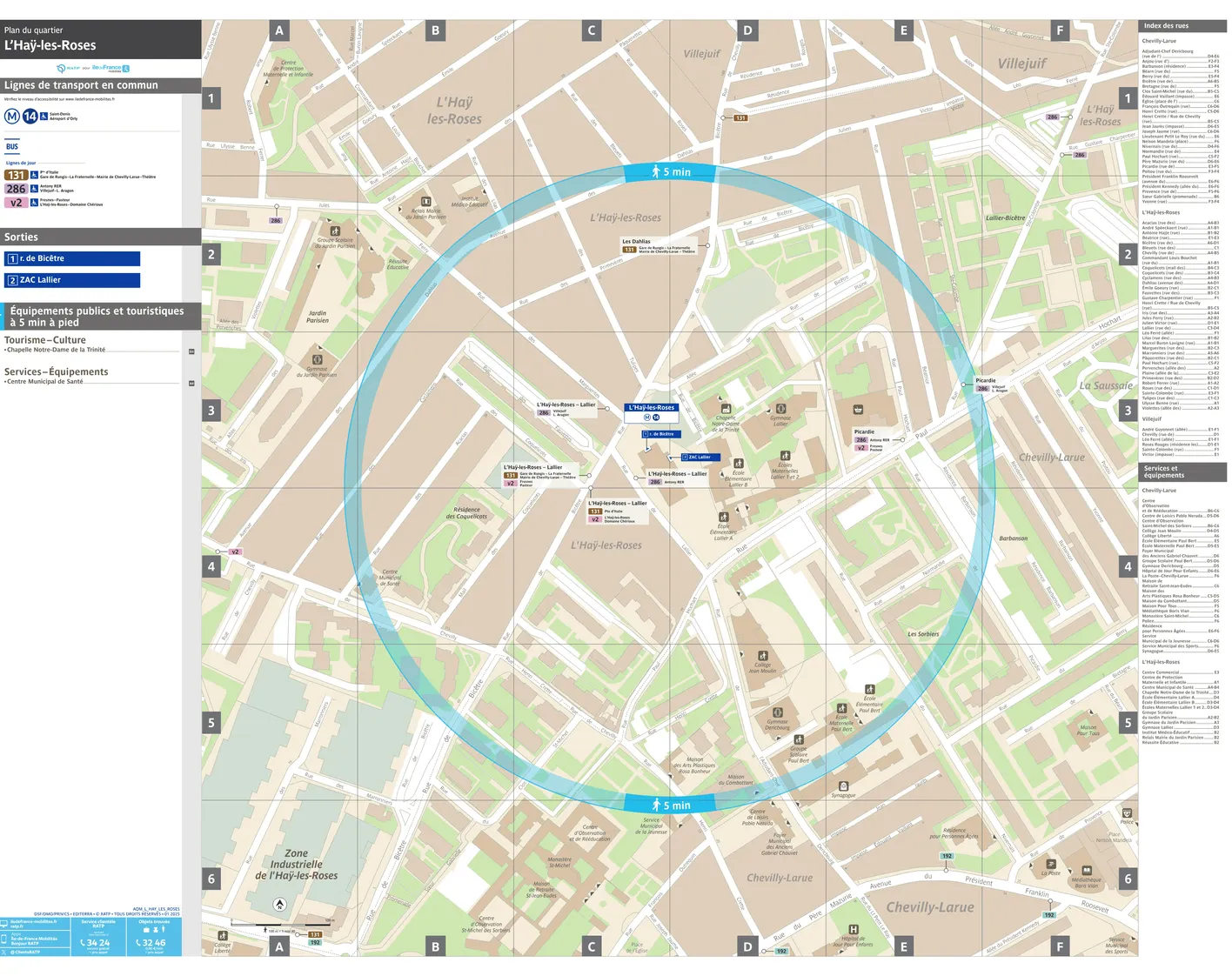 Neighborhood map around the metro station L'Haÿ-les-Roses