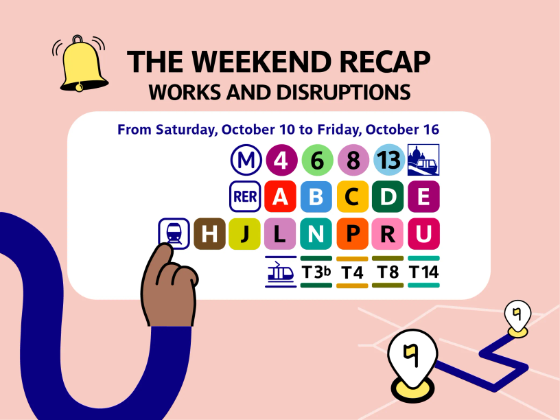 The Weekend Recap: works and disruptions over the next 7 days (October 10 to October 16)