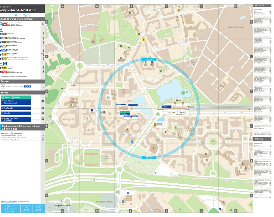 Plan de quartier autour de la gare Noisy-le-Grand - Mont d'Est