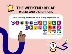 The Weekend Recap: works and disruptions for the next 7 days (September 19 to September 25)