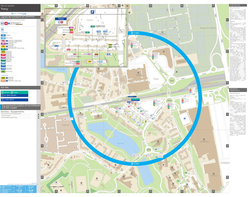 Plan de quartier autour de la gare Torcy