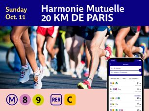 Harmonie Mutuelle 20km de Paris 2026: access, transport, and areas to avoid on October 11