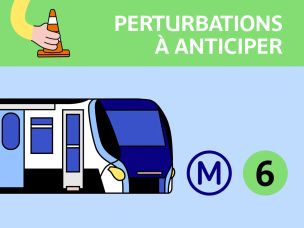 Perturbations à anticiper ligne métro 6