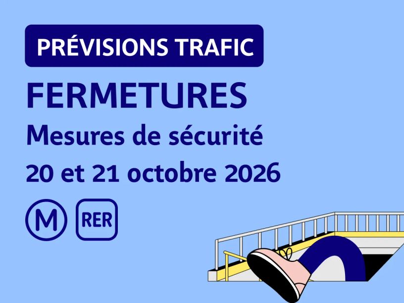 Mesures de sécurité les 20 et 21 octobre 2026 : fermetures de stations
