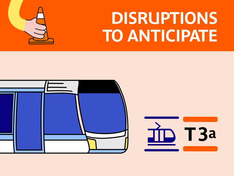 T3a tram works: dates, times and alternatives in November and December 2026