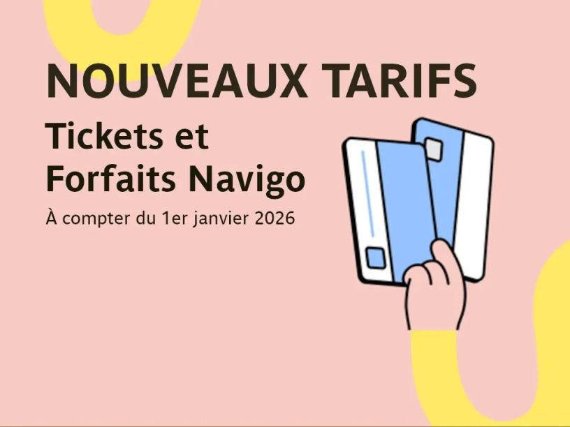 Tickets et Forfaits Navigo : tarifs à compter du 1er janvier 2026