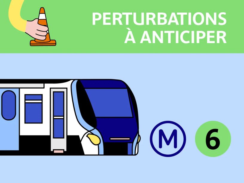Perturbations à anticiper ligne métro 6