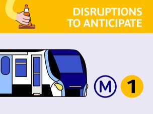 Disruptions to anticipate on metro line 1